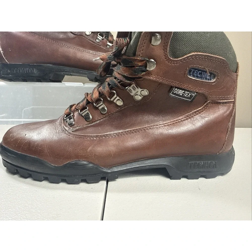 VTG Tecnica GORE-TEX Trekker Waterproof Hiking Brown Boots Mens US Size 11.5 EUC